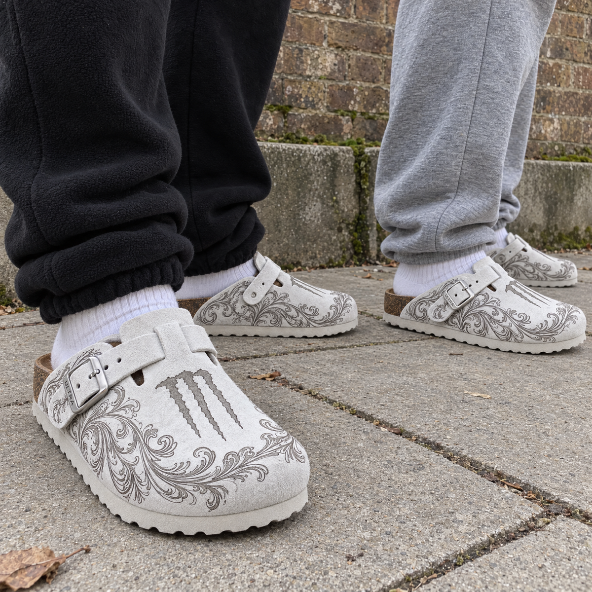 White Monster Clogs